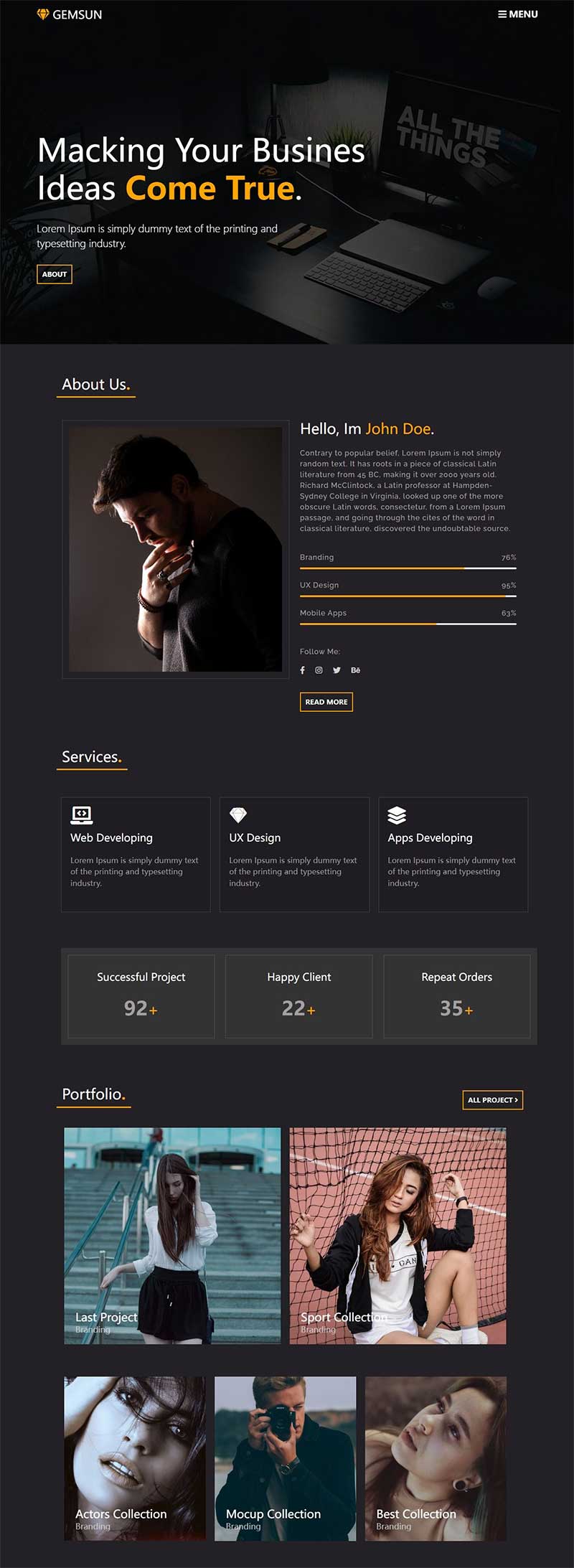 黑色创意设计商业服务html(图1) 黑色创意设计商业服务html(图1)